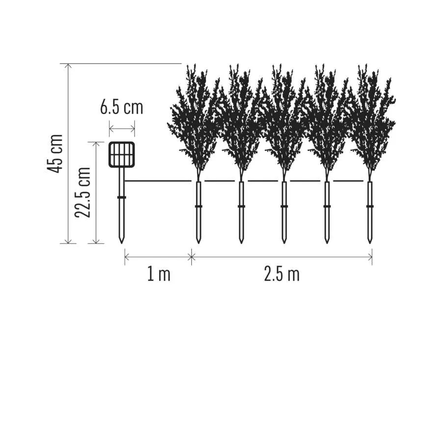 Ηλιακό διακοσμητικό LED 50xLED/3W/1,2V 600 mAh IP44
