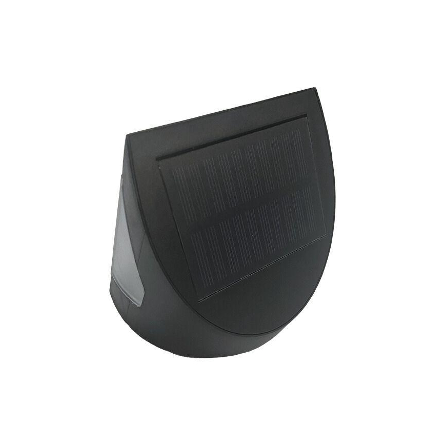 LED ηλιακό επιτοίχιο φωτιστικό με αισθητήρα LED/3W/3,7V 3000/4000K 1200 mAh IP54 μαύρο