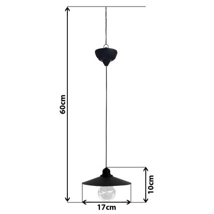 Ηλιακό κρεμαστό φωτιστικό LED  DINA 1,2V 200 mAh IP44