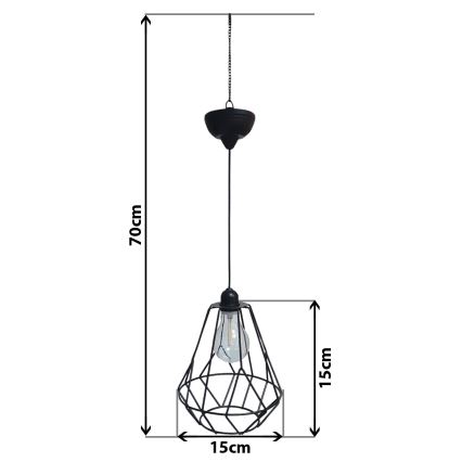 Ηλιακό κρεμαστό φωτιστικό LED  KATTY 1,2V 300 mAh IP44