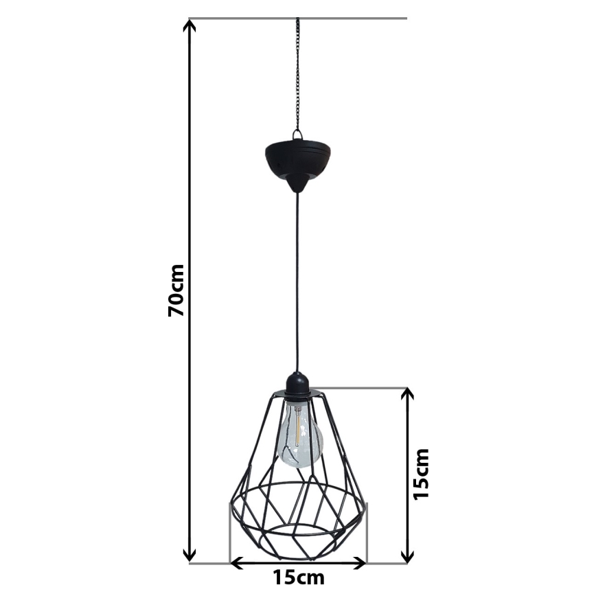 Ηλιακό κρεμαστό φωτιστικό LED  KATTY 1,2V 300 mAh IP44