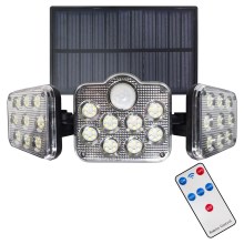 Ηλιακό σποτ LED  με αισθητήρα φωτό; LED/20W/3,7V 1200 mAh IP44 + τηλεχειριστήριο