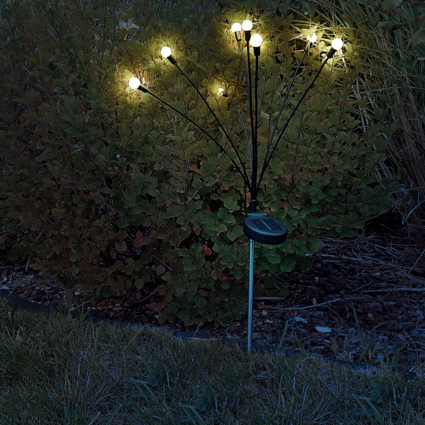 Ηλιακό φωτιστικό LED FIORINI 8xLED/1,2V 600 mAh IP44 μαύρο