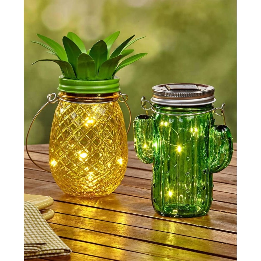 Ηλιακό φωτιστικό LED JAR LED/1,2V 150 mAh IP44 ανανάς