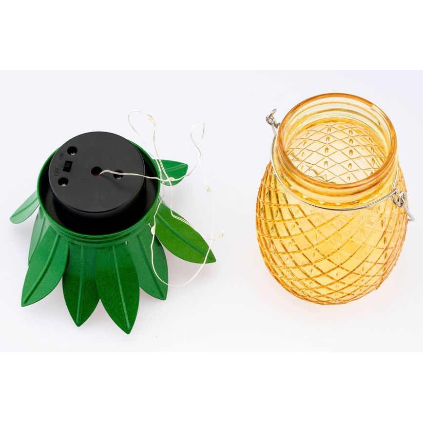 Ηλιακό φωτιστικό LED JAR LED/1,2V 150 mAh IP44 ανανάς