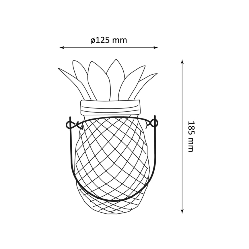 Ηλιακό φωτιστικό LED JAR LED/1,2V 150 mAh IP44 ανανάς