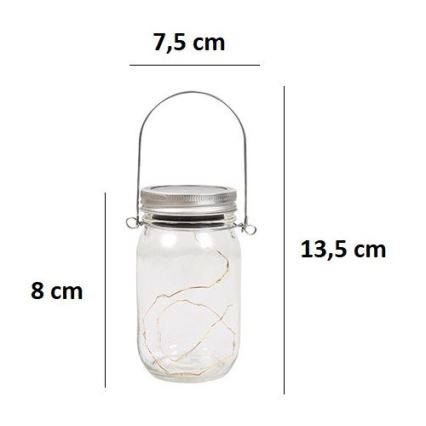 Ηλιακό φωτιστικό LED JAR LED/1,2V 600 mAh IP44