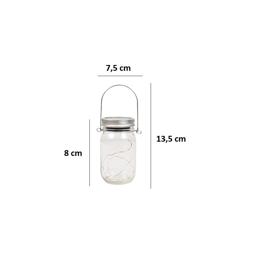 Ηλιακό φωτιστικό LED JAR LED/1,2V 600 mAh IP44