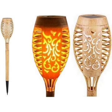 Ηλιακό φωτιστικό LED MINISPARK BAMBOO LED/1,8W/5,5V IP44 600 mAh μπεζ