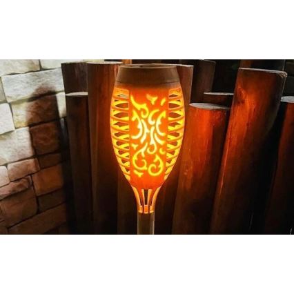 Ηλιακό φωτιστικό LED MINISPARK BAMBOO LED/1,8W/5,5V IP44 μπεζ
