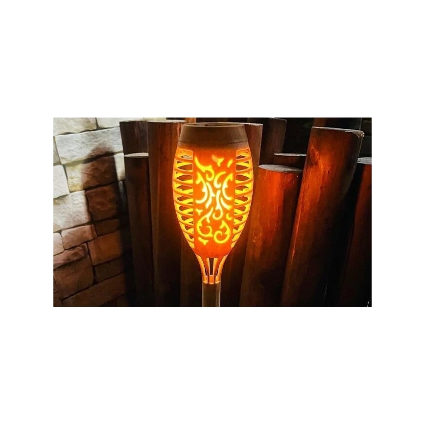 Ηλιακό φωτιστικό LED MINISPARK BAMBOO LED/1,8W/5,5V IP44 μπεζ