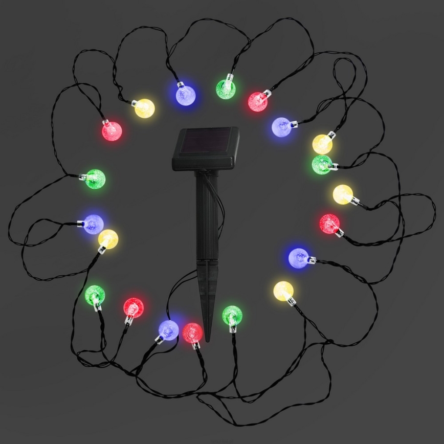 Ηλιακό φωτιστικό LED RGB 20xLED/1,2V 300 mAh IP44