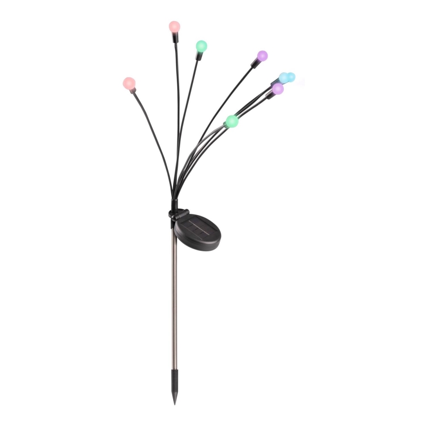 Ηλιακό φωτιστικό LED RGB FIORINI 8xLED/1,2V 600 mAh IP44 μαύρο