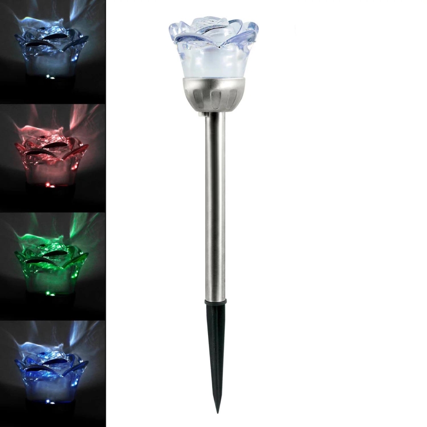 Ηλιακό φωτιστικό LED RGB ROSE LED/1,2V 100 mAh IP44