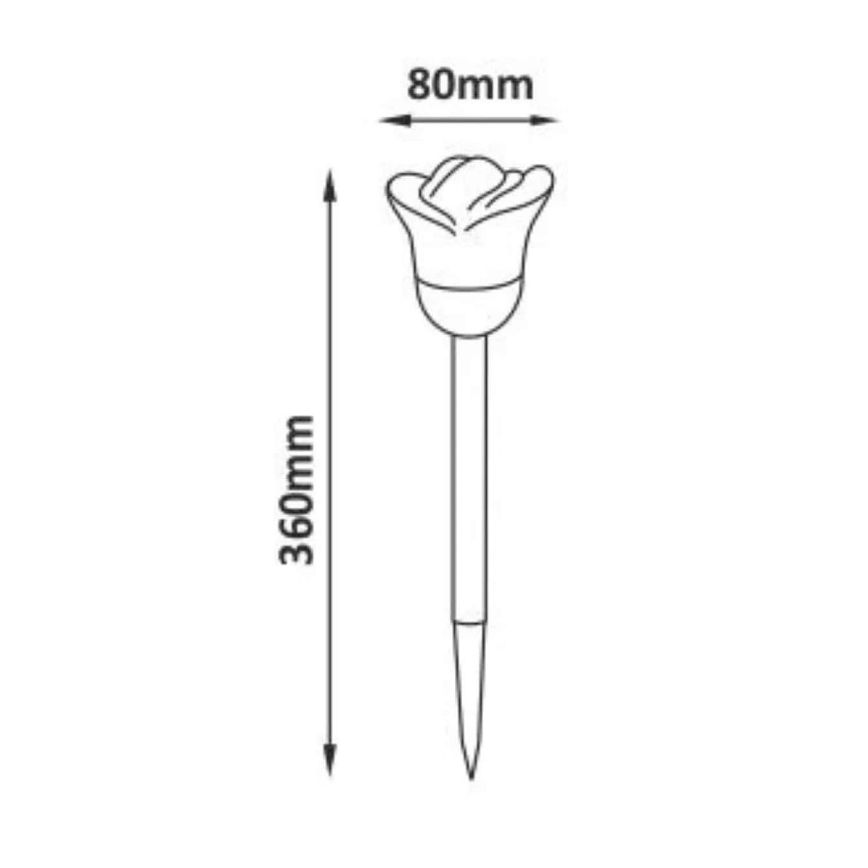 Ηλιακό φωτιστικό LED RGB ROSE LED/1,2V 100 mAh IP44