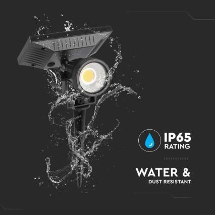 Ηλιακό φωτιστικό LED SPIKE LED/2W/5,5V IP65 3000K 1200 mAh