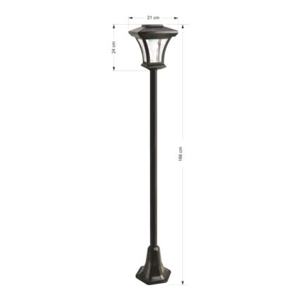 Ηλιακό φωτιστικό LED εξωτερικού χώρου LED/1,2V IP44 μαύρο