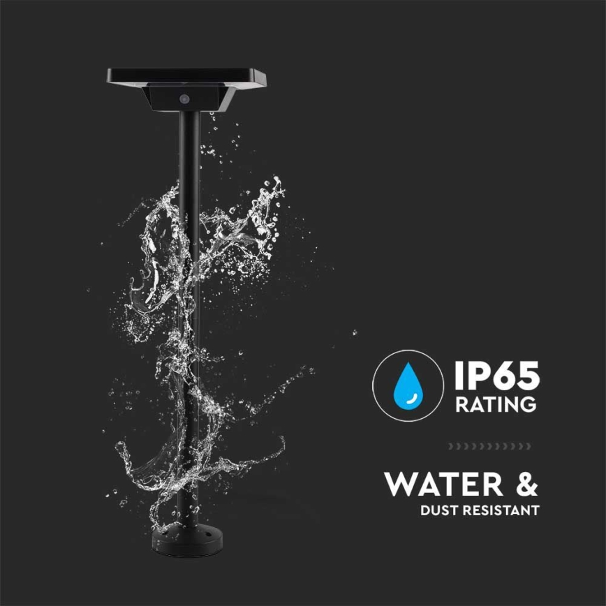 Ηλιακό φωτιστικό LED εξωτερικού χώρου 2σε1 LED/2W/3,7V IP65 3000/4000/6500K 2600 mAh