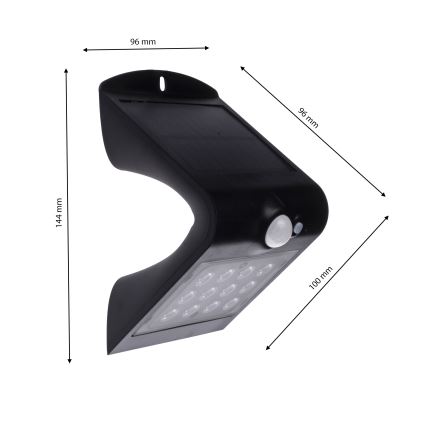Ηλιακό φωτιστικό LED με ένα motion αισθητήρας LED/1,5W/1200 mAh 3,7V IP65