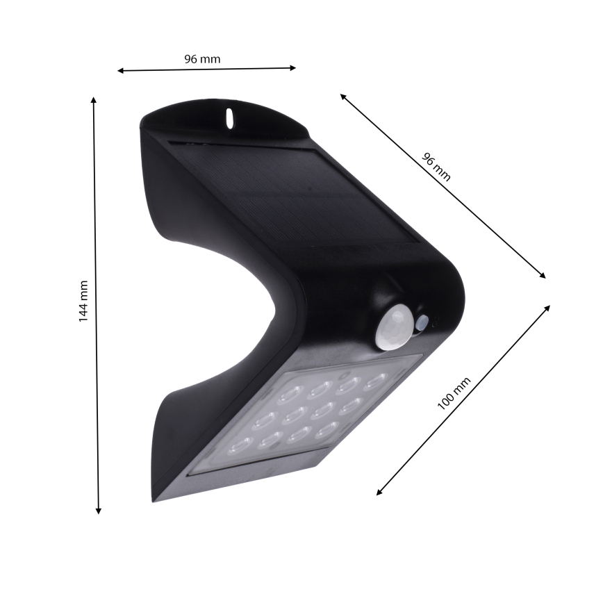 Ηλιακό φωτιστικό LED με ένα motion αισθητήρας LED/1,5W/1200 mAh 3,7V IP65