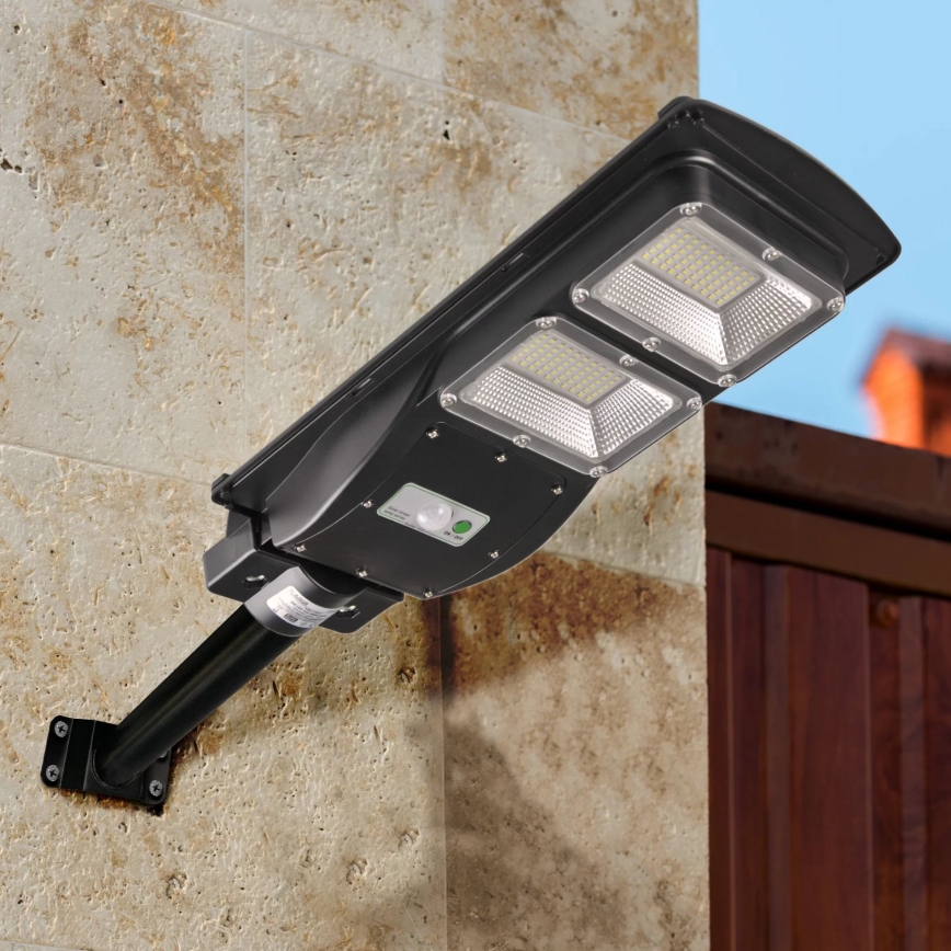 Ηλιακό φωτιστικό δρόμου LED με αισθητήρα STREET 2xLED/6W/3,2V IP65 + τηλεχειριστήριο