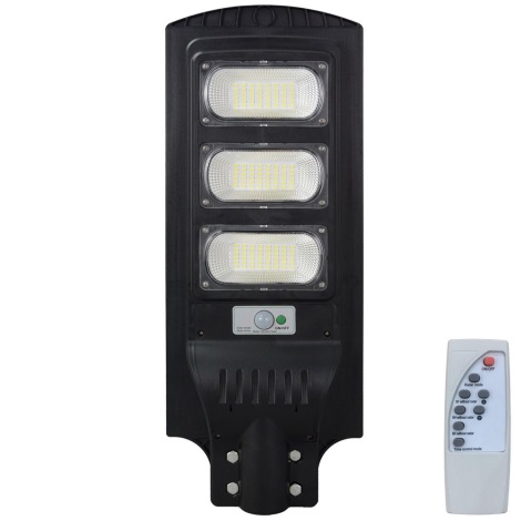 Ηλιακό φωτιστικό δρόμου LED με αισθητήρα STREET LED/15W/3,2V IP65 + τηλεχειριστήριο