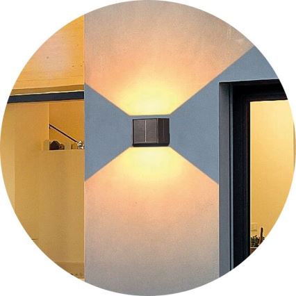 Ηλιακό φωτιστικό τοίχου LED CUBUS 2xLED/1,5W/3,7V 1500 mAh IP54