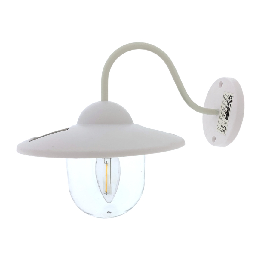 Ηλιακό φωτιστικό τοίχου LED LED/0,5W/1,2V 600 mAh IP44 λευκό