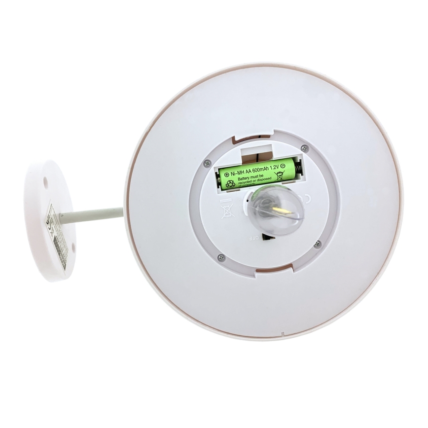 Ηλιακό φωτιστικό τοίχου LED LED/0,5W/1,2V 600 mAh IP44 λευκό