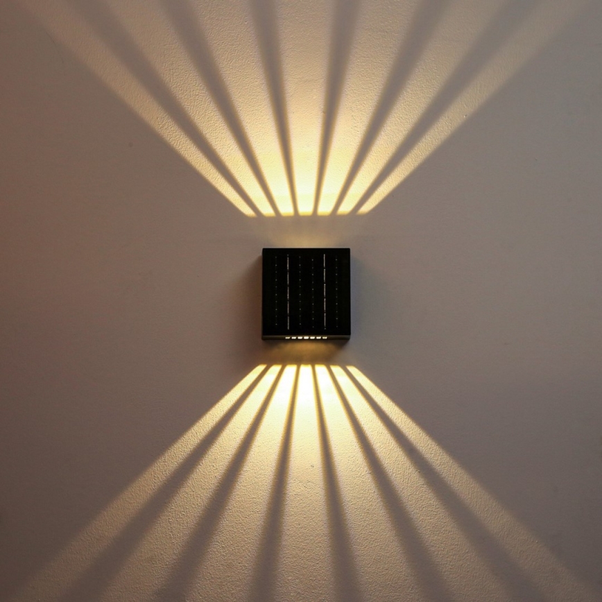 Ηλιακό φωτιστικό τοίχου LED LED/2W/3,7V 4000K IP44 1300 mAh