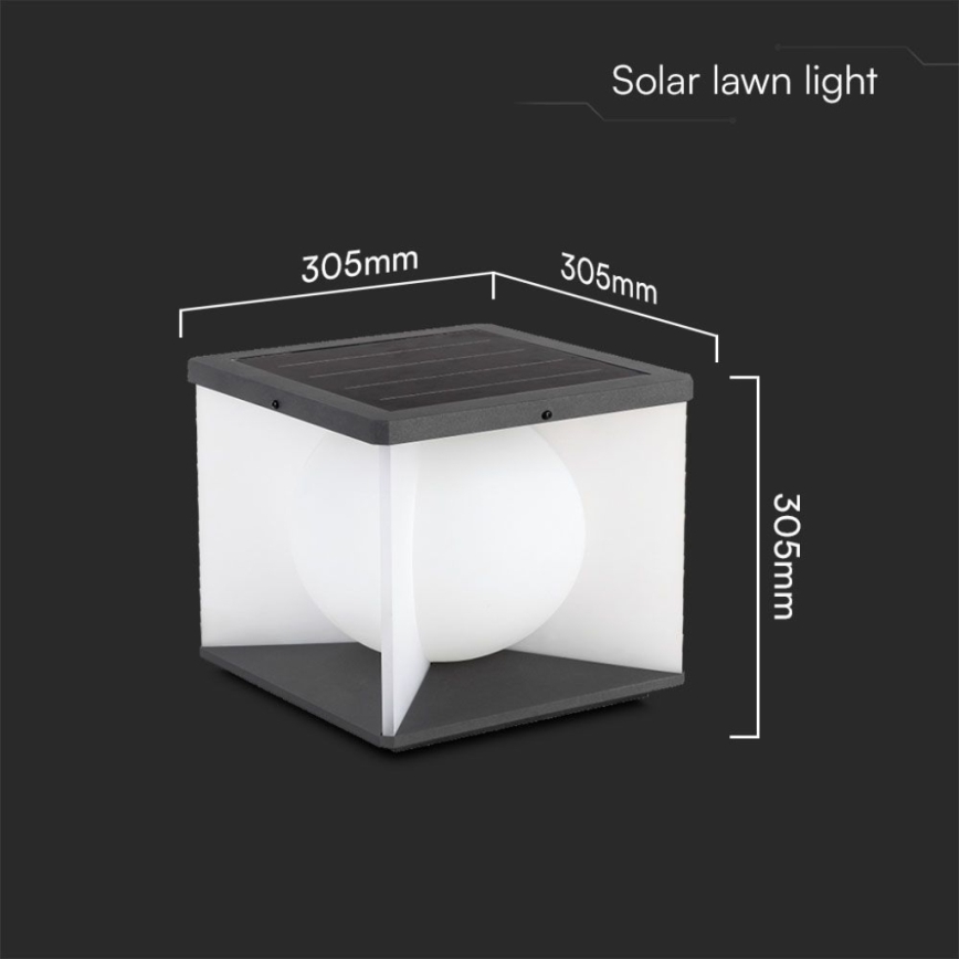 LED Dimming solar φωτιστικό τοίχου LED/8W/3,7V IP65 3000K + τηλεχειριστήριο