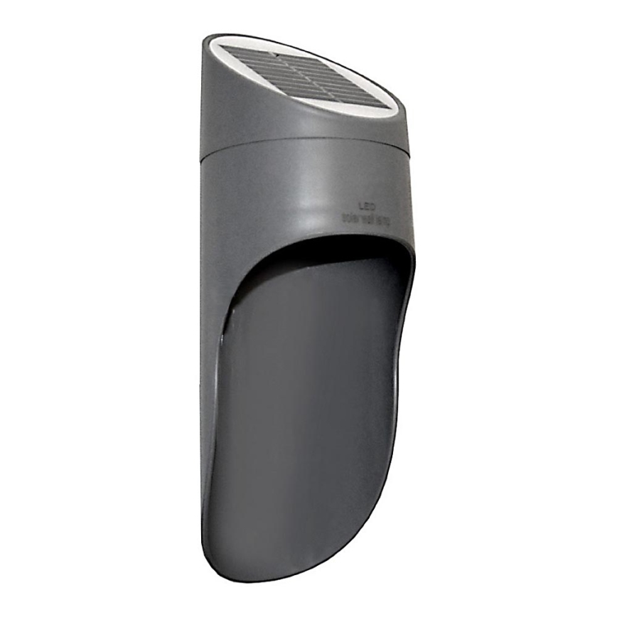 Ηλιακό φωτιστικό τοίχου LED PALESA LED/1W/3,7V IP65 1800 mAh γκρι