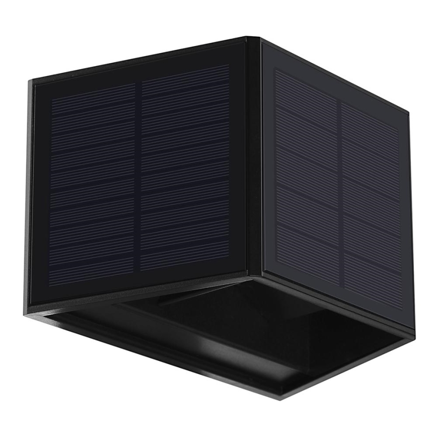 Ηλιακό φωτιστικό τοίχου LED WINGS LED/2W/1300 mAh 3,7V 6000K IP54 μαύρο