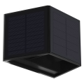 Ηλιακό φωτιστικό τοίχου LED WINGS LED/2W/3,2V 3000K IP54 μαύρο