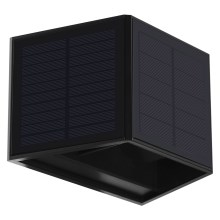 Ηλιακό φωτιστικό τοίχου LED WINGS LED/2W/3,2V 6000K IP54 μαύρο