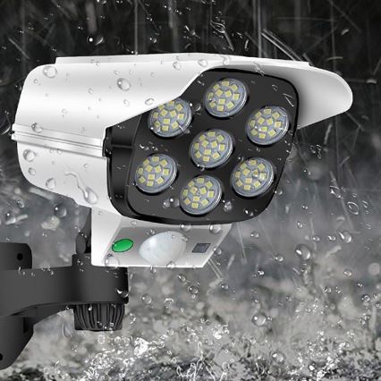 LED Ηλιακό dummy security camera με αισθητήρα KAMERA LED/1W/3,7V 1200 mAh IP44 + τηλεχειριστήριο