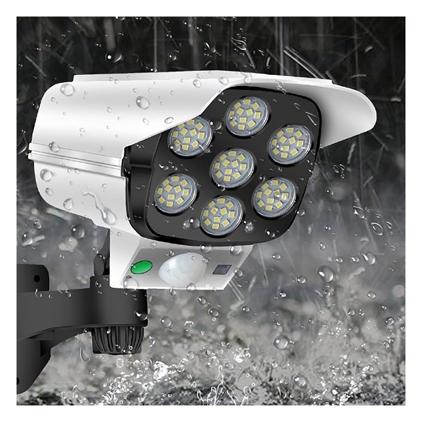 LED Ηλιακό dummy security camera με αισθητήρα KAMERA LED/1W/3,7V 1200 mAh IP44 + τηλεχειριστήριο