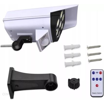 LED Ηλιακό dummy security camera με αισθητήρα KAMERA LED/1W/3,7V 1200 mAh IP44 + τηλεχειριστήριο