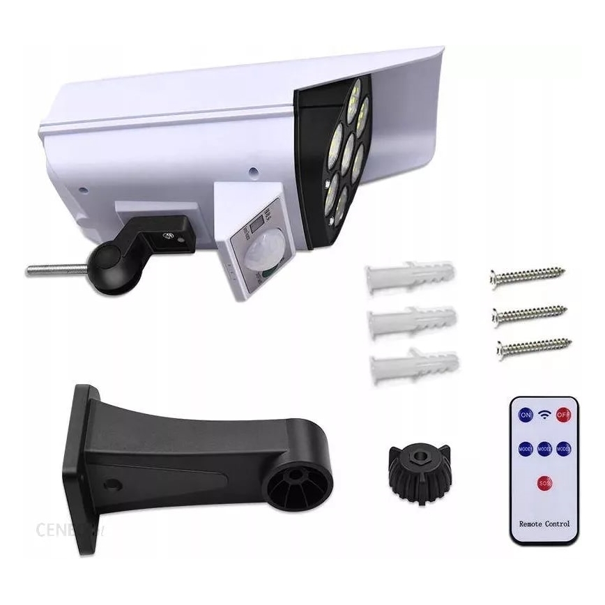 LED Ηλιακό dummy security camera με αισθητήρα KAMERA LED/1W/3,7V 1200 mAh IP44 + τηλεχειριστήριο