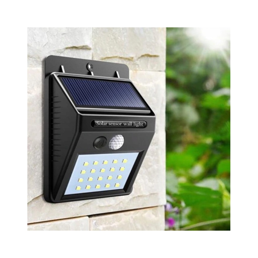 Ηλιακό φωτιστικό τοίχου LED με αισθητήρα LED/0,55W/3,7V 1200 mAh IP65