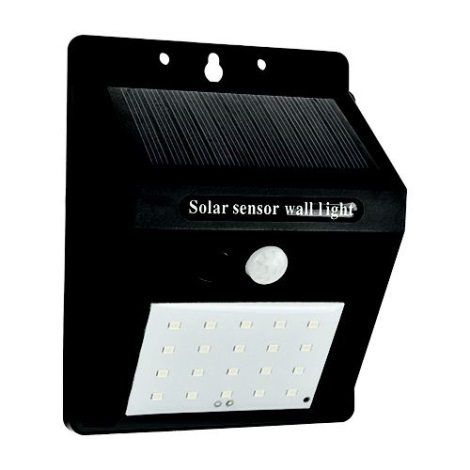 Ηλιακό φωτιστικό τοίχου LED με αισθητήρα LED/0,55W/3,7V 6500K IP65