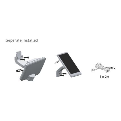 Ηλιακό φωτιστικό τοίχου LED με αισθητήρα LED/12W/3,7V 4000 mAh IP54
