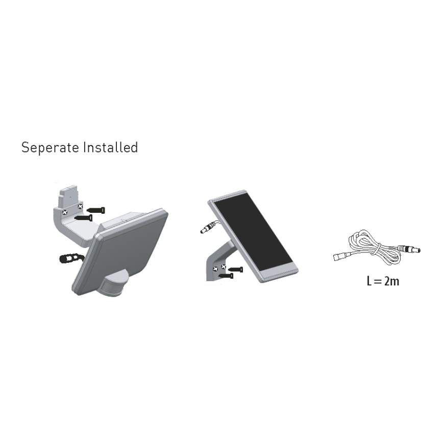 Ηλιακό φωτιστικό τοίχου LED με αισθητήρα LED/12W/3,7V 4000 mAh IP54