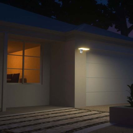 Ηλιακό φωτιστικό τοίχου LED με αισθητήρα LED/15W/3,2V 4000K/6000K IP65 6000 mAh λευκό