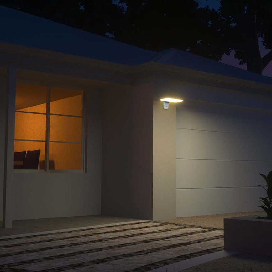 Ηλιακό φωτιστικό τοίχου LED με αισθητήρα LED/15W/3,2V 4000K/6000K IP65 6000 mAh λευκό