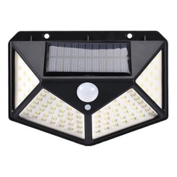 Ηλιακό φωτιστικό τοίχου LED με αισθητήρα LED/1W/3,7V 6500K IP44