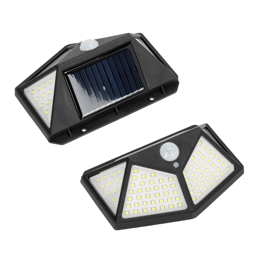 Ηλιακό φωτιστικό τοίχου LED με αισθητήρα LED/1W/3,7V 6500K IP44