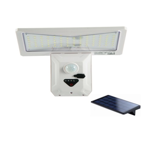 Ηλιακό φωτιστικό τοίχου LED με αισθητήρα LED/2,6W/5,5V IP65 λευκό