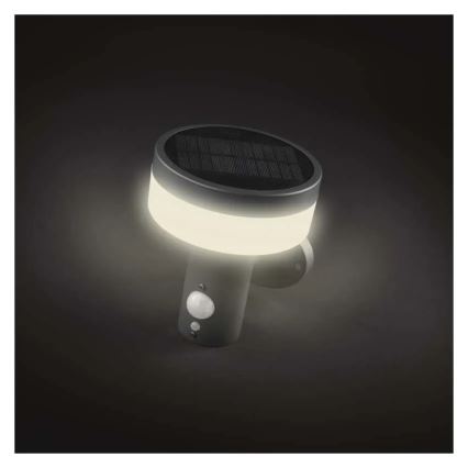 Ηλιακό φωτιστικό τοίχου LED με αισθητήρα LED/2W/3,7V 1200 mAh IP44