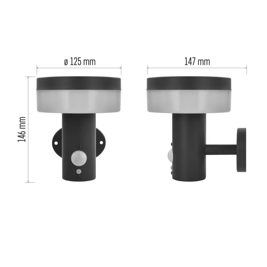 Ηλιακό φωτιστικό τοίχου LED με αισθητήρα LED/2W/3,7V 1200 mAh IP44